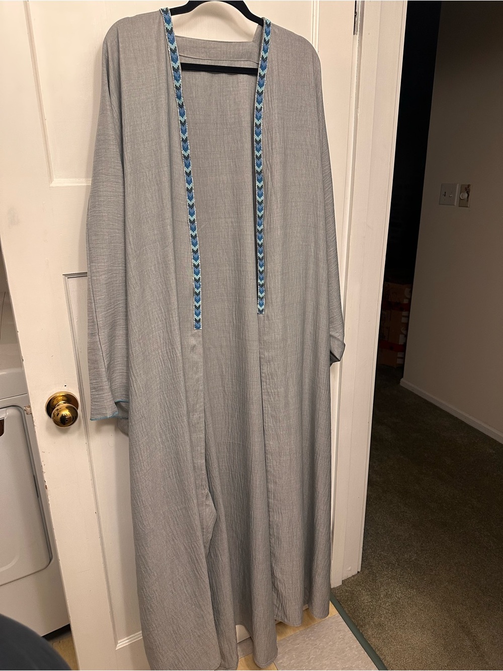 ⭐️ Beaded 2x-3x Kaftan Gray and Soft Flowy no tags